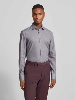 Koszula biznesowa o kroju slim fit z bawełny z kołnierzykiem typu kent seidensticker