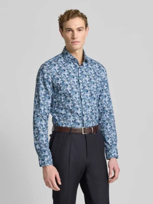 Koszula biznesowa o kroju slim fit z bawełny z kołnierzykiem typu kent seidensticker