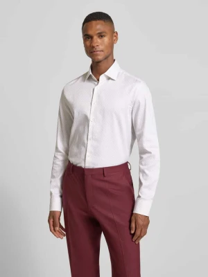 Koszula biznesowa o kroju slim fit z bawełny z kołnierzykiem typu kent seidensticker