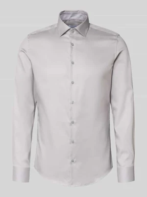 Koszula biznesowa o kroju slim fit z bawełny z kołnierzykiem typu kent seidensticker