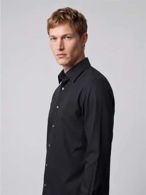 Koszula biznesowa o kroju slim fit z czystej bawełny Boss Czarny