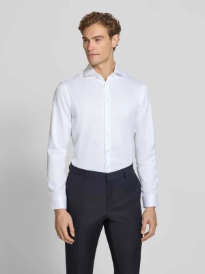 Koszula biznesowa o kroju slim fit z czystej bawełny Jake*s Biały