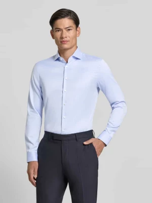 Koszula biznesowa o kroju slim fit z czystej bawełny Jake*s Błękitny
