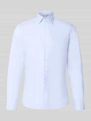 Koszula biznesowa o kroju slim fit z czystej bawełny Jake*s Błękitny