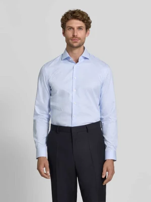 Koszula biznesowa o kroju slim fit z czystej bawełny Jake*s Błękitny