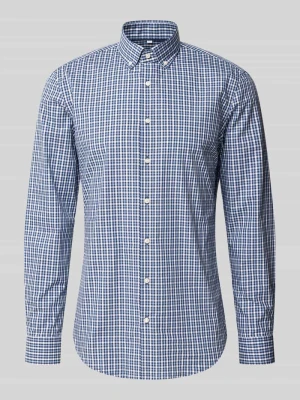 Koszula biznesowa o kroju slim fit z czystej bawełny Jake*s Błękitny