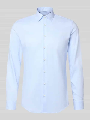 Koszula biznesowa o kroju slim fit z czystej bawełny Jake*s Błękitny
