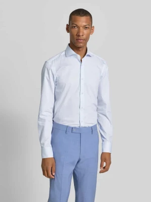 Koszula biznesowa o kroju slim fit z czystej bawełny model 'H-HANK-SP-B1' Boss Błękitny