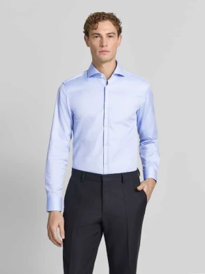 Koszula biznesowa o kroju slim fit z czystej bawełny model 'H-HANK-SP-B1' Boss Błękitny