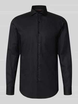Koszula biznesowa o kroju slim fit z czystej bawełny model 'H-Hank-SP' Boss Czarny