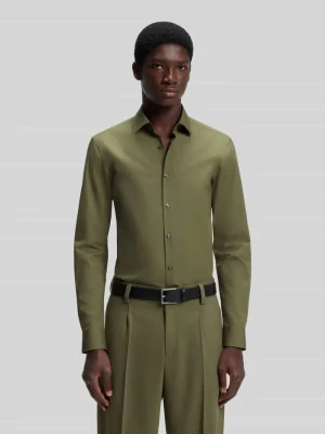 Koszula biznesowa o kroju slim fit z czystej bawełny model 'KENNO' HUGO