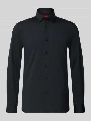 Koszula biznesowa o kroju slim fit z czystej bawełny model 'KENNO' Hugo Czarny