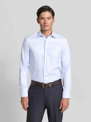 Koszula biznesowa o kroju slim fit z czystej bawełny Seidensticker Błękitny