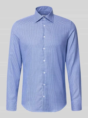 Koszula biznesowa o kroju slim fit z czystej bawełny Seidensticker Błękitny