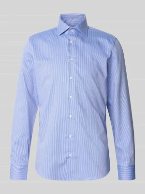 Koszula biznesowa o kroju slim fit z czystej bawełny Seidensticker Błękitny