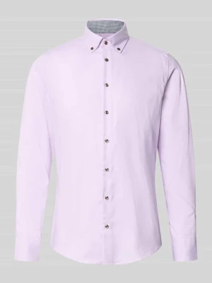 Koszula biznesowa o kroju slim fit z czystej bawełny Seidensticker Jasnoróżowy