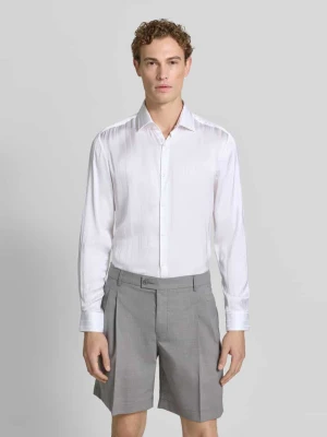 Koszula biznesowa o kroju slim fit z czystej wiskozy model 'KENNO' HUGO