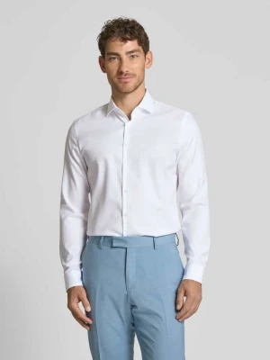 Koszula biznesowa o kroju slim fit z diagonalu Jake*s Biały