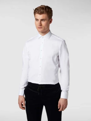 Koszula biznesowa o kroju slim fit z diagonalu z bardzo długim rękawem Jake*s