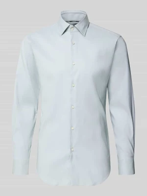 Koszula biznesowa o kroju slim fit z diagonalu ze streczem model ‘P-HANK-KENT-C1-222’ Boss