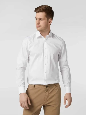 Koszula biznesowa o kroju slim fit z dodatkiem streczu i bardzo długim rękawem OLYMP Level Five