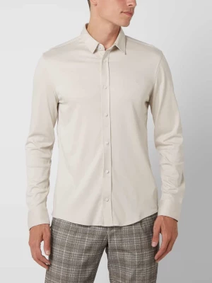 Koszula biznesowa o kroju slim fit z dżerseju CK Calvin Klein