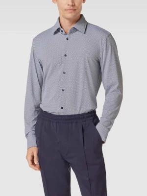 Koszula biznesowa o kroju slim fit z fakturowanym wzorem Boss