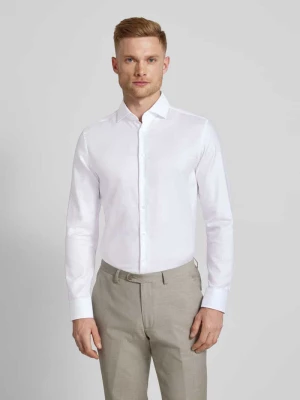 Koszula biznesowa o kroju slim fit z fakturowanym wzorem seidensticker