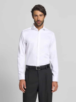 Koszula biznesowa o kroju slim fit z fakturowanym wzorem seidensticker