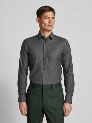 Koszula biznesowa o kroju slim fit z jednolitą fakturą Eterna