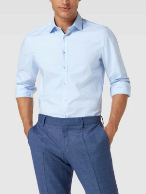 Koszula biznesowa o kroju slim fit z jednolitą fakturą OLYMP Level Five