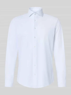 Koszula biznesowa o kroju slim fit z kołnierzem typu cutaway Seidensticker Błękitny
