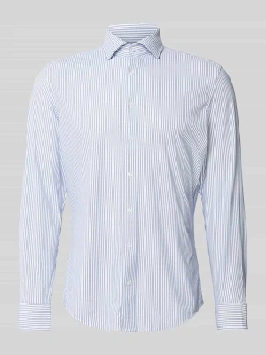 Koszula biznesowa o kroju slim fit z kołnierzem typu cutaway Seidensticker Królewski niebieski