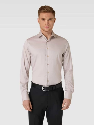 Koszula biznesowa o kroju slim fit z kołnierzykiem typu cutaway model ‘CUTAWAY’ Profuomo