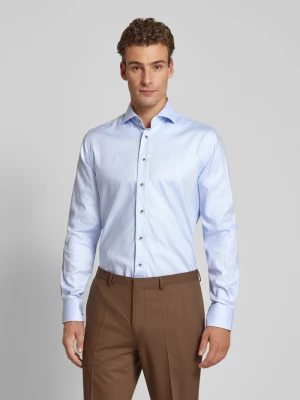 Koszula biznesowa o kroju slim fit z kołnierzykiem typu cutaway model ‘Cutaway’ Profuomo