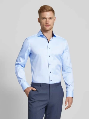 Koszula biznesowa o kroju slim fit z kołnierzykiem typu cutaway model ‘HAI’ Eterna