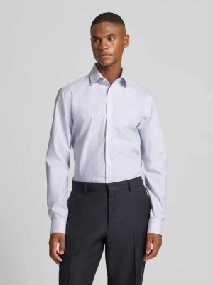 Koszula biznesowa o kroju slim fit z kołnierzykiem typu kent Calvin Klein Błękitny