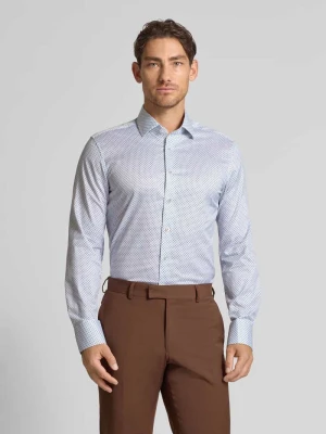 Koszula biznesowa o kroju slim fit z kołnierzykiem typu kent Eterna