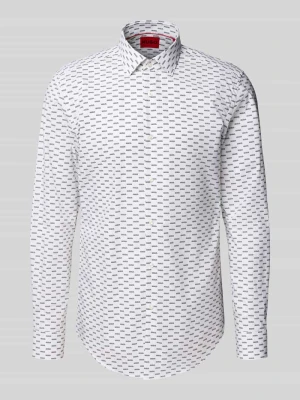 Koszula biznesowa o kroju slim fit z kołnierzykiem typu kent HUGO