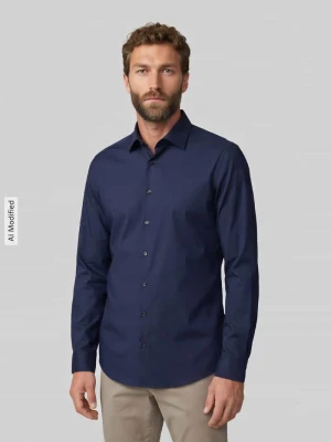 Koszula biznesowa o kroju slim fit z kołnierzykiem typu kent Jake*s Oceaniczny