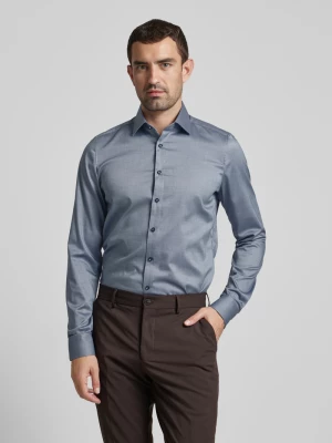 Koszula biznesowa o kroju slim fit z kołnierzykiem typu kent model ‘New York’ OLYMP Level Five