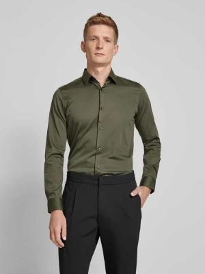 Koszula biznesowa o kroju slim fit z kołnierzykiem typu kent model ‘Pit’ Joop!