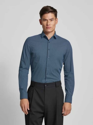 Koszula biznesowa o kroju slim fit z kołnierzykiem typu kent OLYMP Level Five