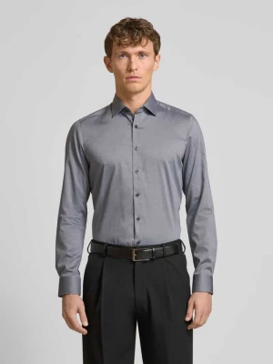 Koszula biznesowa o kroju slim fit z kołnierzykiem typu kent OLYMP Level Five