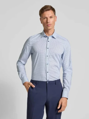 Koszula biznesowa o kroju slim fit z kołnierzykiem typu kent OLYMP Level Five