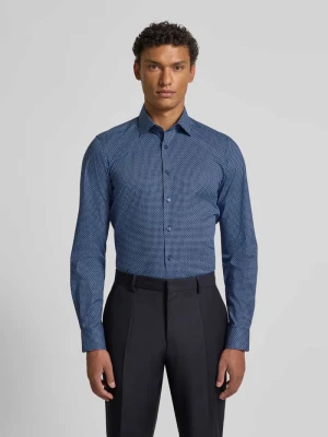 Koszula biznesowa o kroju slim fit z kołnierzykiem typu kent OLYMP Level Five