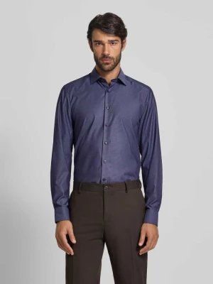 Koszula biznesowa o kroju slim fit z kołnierzykiem typu kent OLYMP Level Five