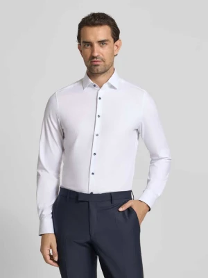 Koszula biznesowa o kroju slim fit z kołnierzykiem typu kent OLYMP Level Five