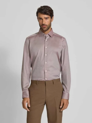 Koszula biznesowa o kroju slim fit z kołnierzykiem typu kent OLYMP Level Five