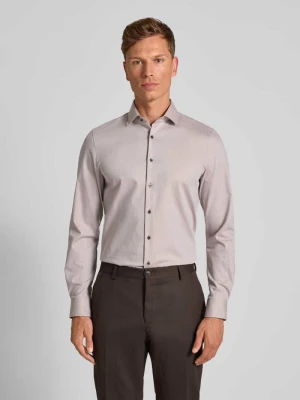 Koszula biznesowa o kroju slim fit z kołnierzykiem typu kent OLYMP Level Five